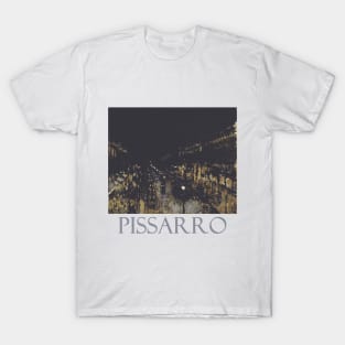 The Boulevard Montmartre at Night (1897) by Camille Pissarro T-Shirt